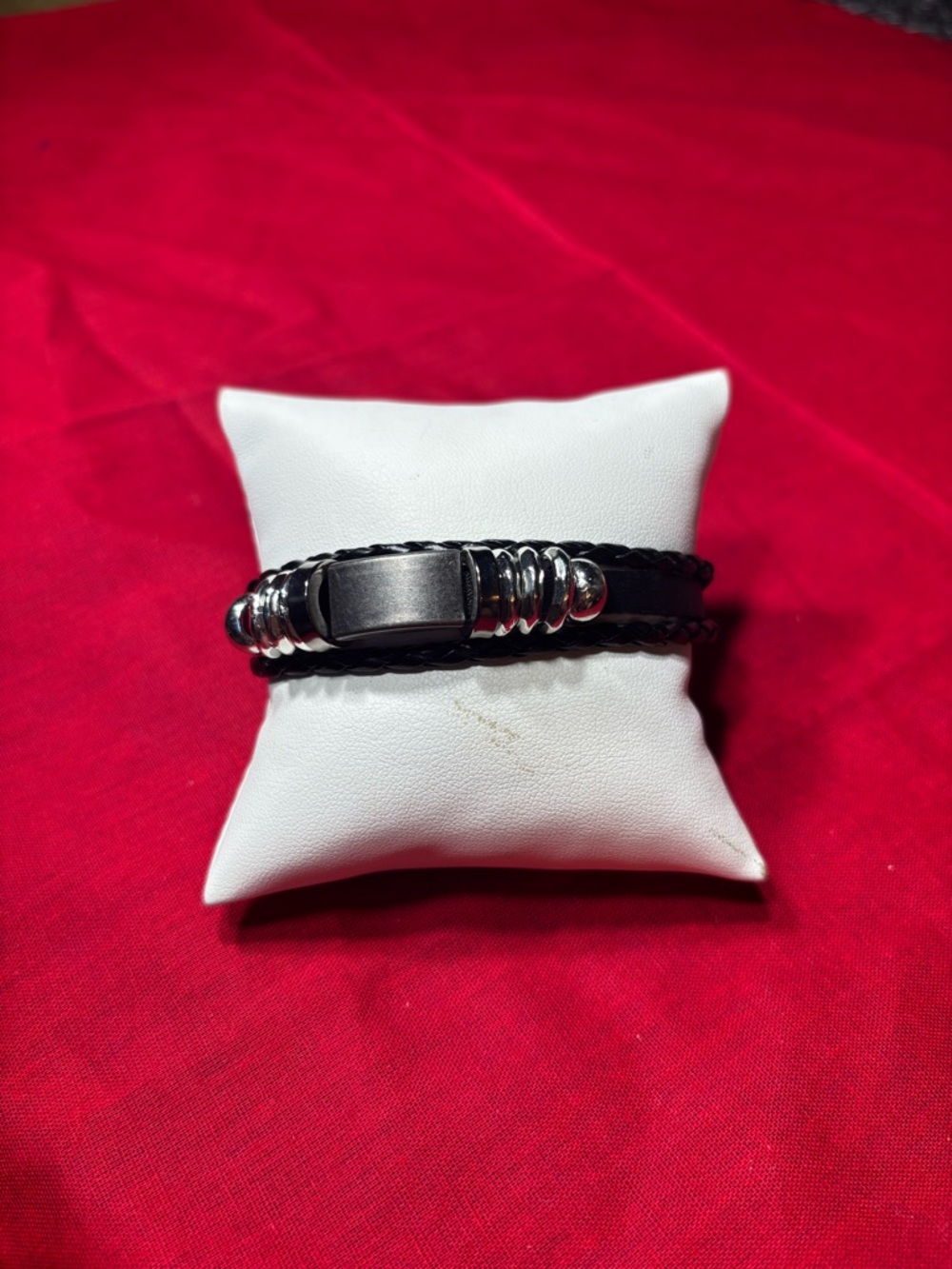 New! Decorative Leather Bracelet Men Wrap Handmade Wristband Adjustable